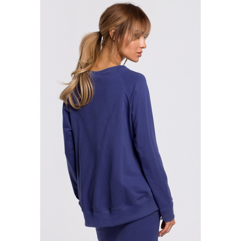 M492 Sweatshirt with buckles and stripes - indigo