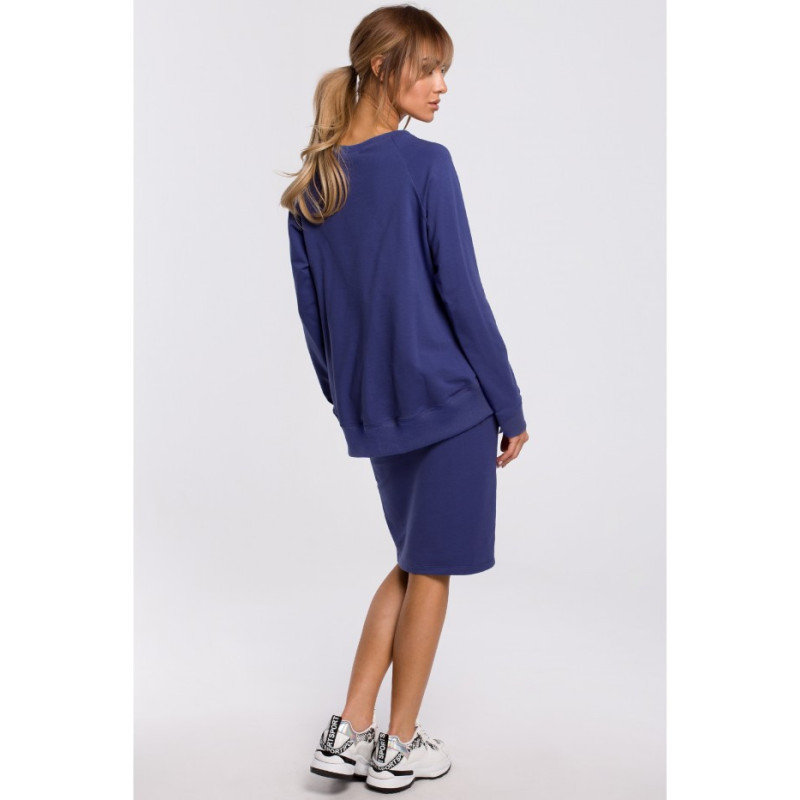 M492 Sweatshirt with buckles and stripes - indigo