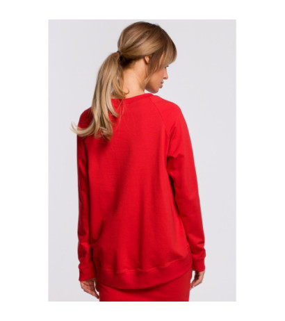 M492 Sweatshirt with buckles and stripes - red