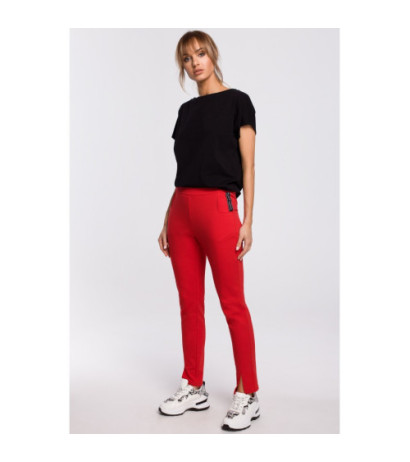 M493 Trousers with rips - red