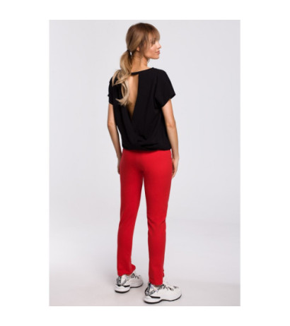 M493 Trousers with rips - red