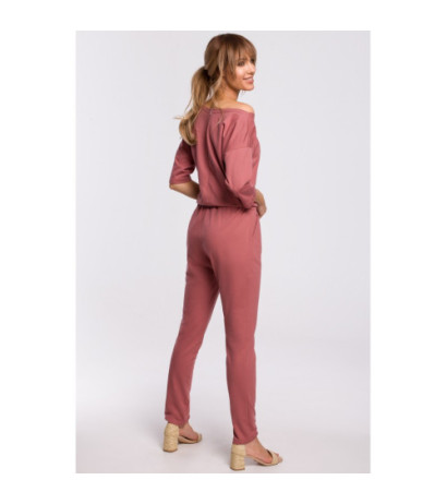 M497 Jumpsuit with bat sleeves - Indian pink