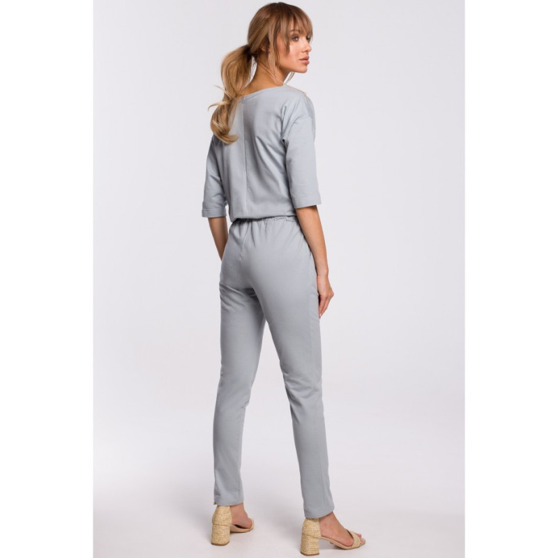 M497 Jumpsuit with bat sleeves - dove color