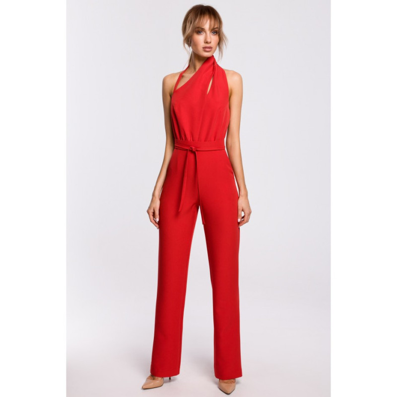 M502 Sleeveless jumpsuit - red