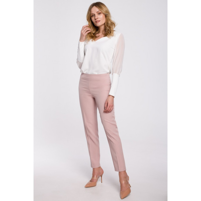 K055 Smooth cigarette pants - dirty pink