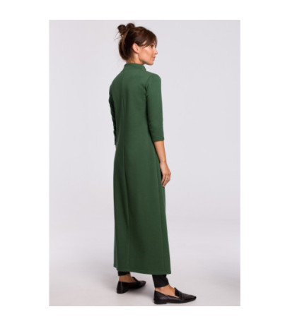 B163 Long tunic with slit - grassy