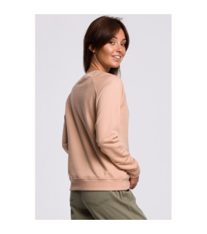 B167 Stylish printed sweatshirt - beige