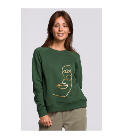 B167 Stylish Printed Sweatshirt - Grassy