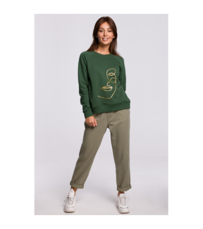 B167 Stylish Printed Sweatshirt - Grassy