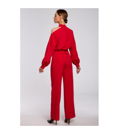 M528 Jumpsuit with buff sleeves - red