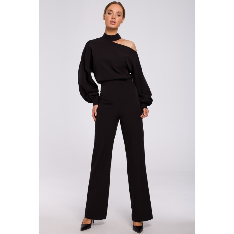 M528 Jumpsuit with buff sleeves - black