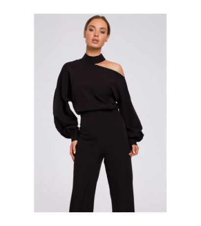 M528 Jumpsuit with buff sleeves - black