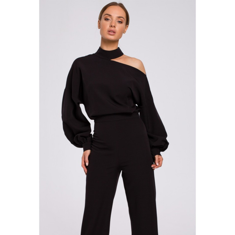 M528 Jumpsuit with buff sleeves - black