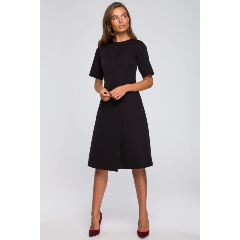 S240 Dress with envelope bottom - black