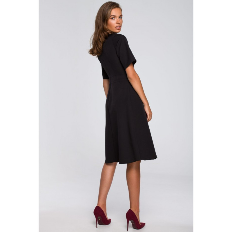 S240 Dress with envelope bottom - black