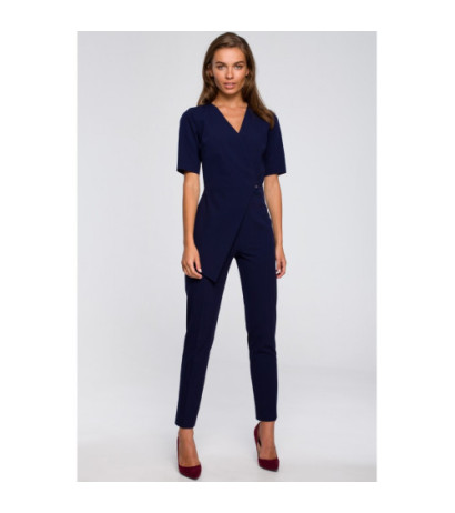 S241 Double front jumpsuit - navy blue