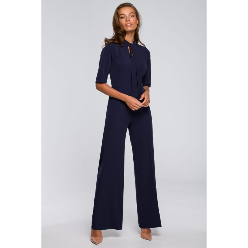 S243 Tie-dye jumpsuit - navy blue