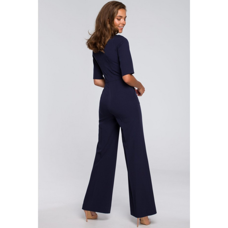 S243 Tie-dye jumpsuit - navy blue