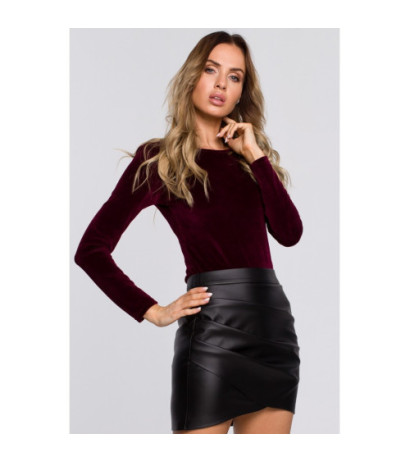 M567 Velour Body with Long Sleeves - Maroon