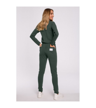 M583 Jumpsuit with Pocket and Decorative Patch - military green