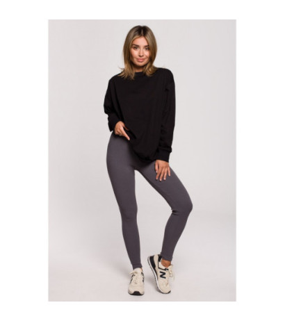 B213 Ribbed knit leggings - anthracite