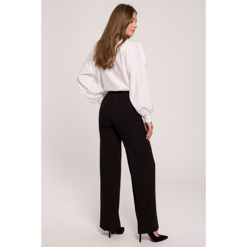 K114 Straight-leg pants - black