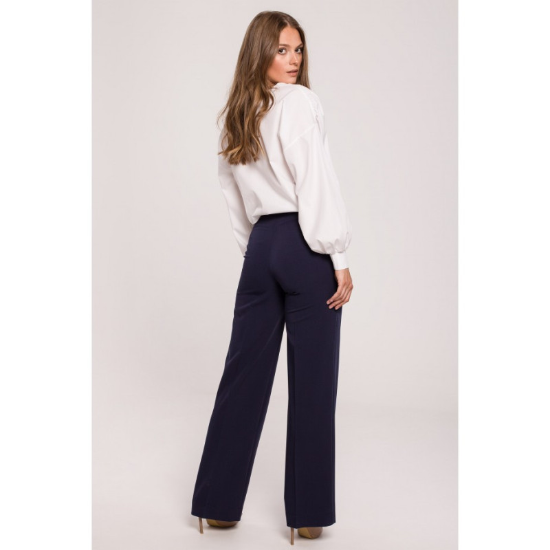 K114 Trousers with straight legs - navy blue