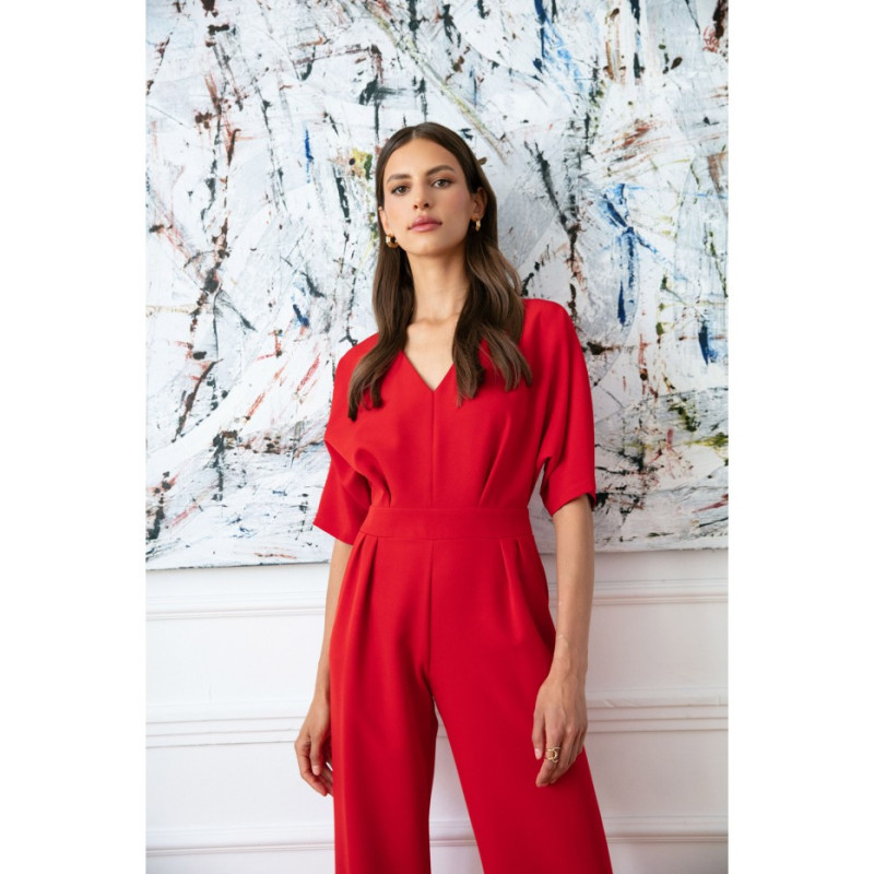 S285 Wide-legged jumpsuit - red