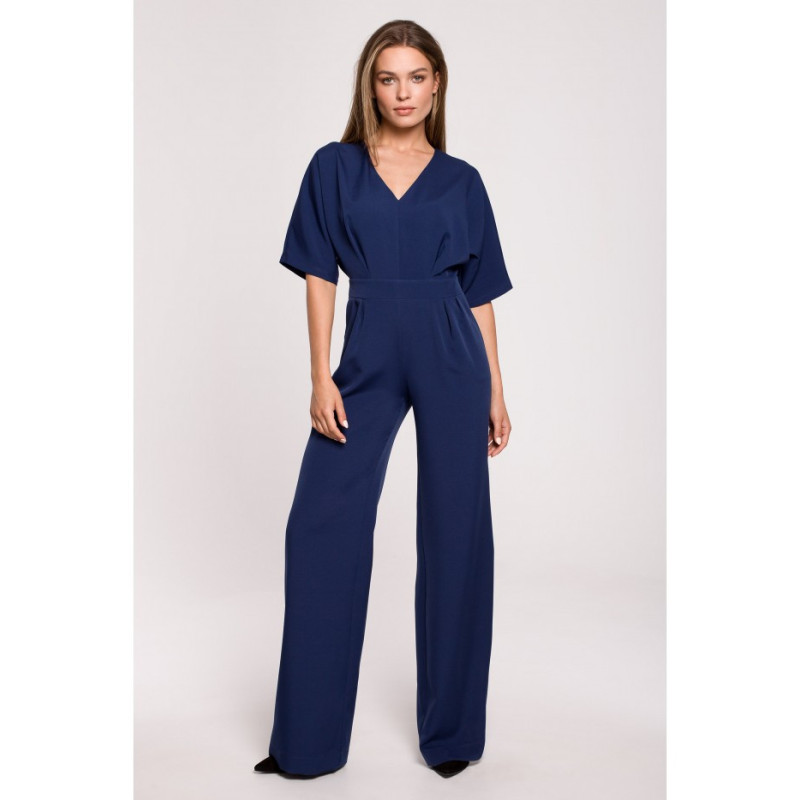 S285 Wide-legged jumpsuit - navy blue