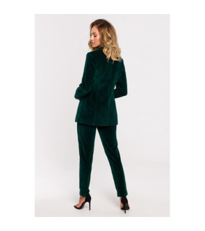 M643 Velour button-down jacket - green