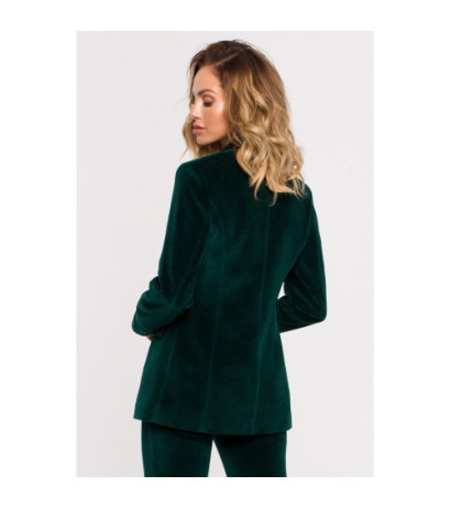 M643 Velour button-down jacket - green