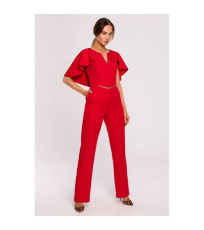 M670 Overalls with cape - red