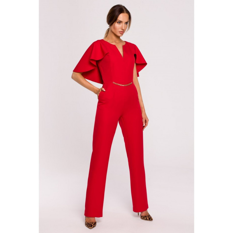 M670 Overalls with cape - red