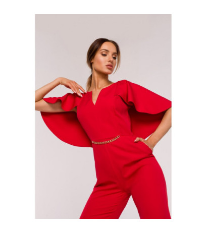 M670 Overalls with cape - red