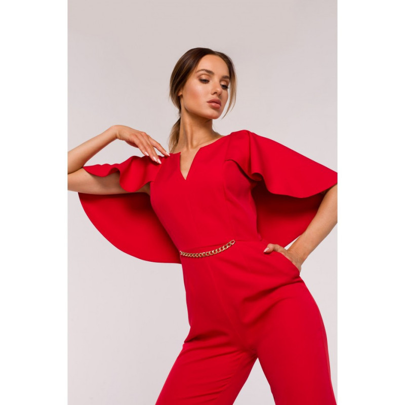 M670 Overalls with cape - red