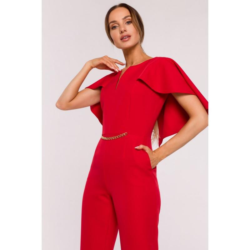 M670 Overalls with cape - red