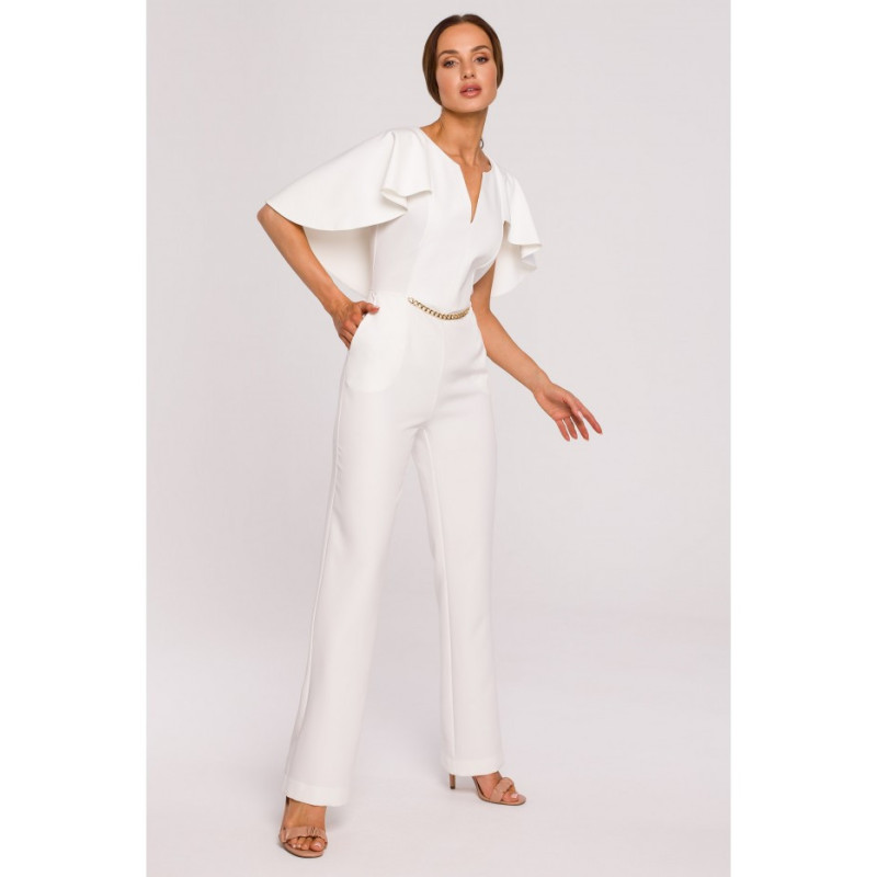 M670 Jumpsuit with cape - ecru