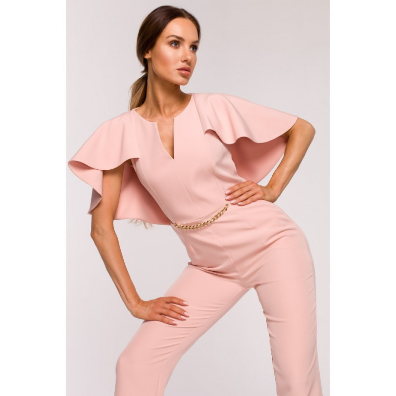 M670 Jumpsuit with cape - powder blue