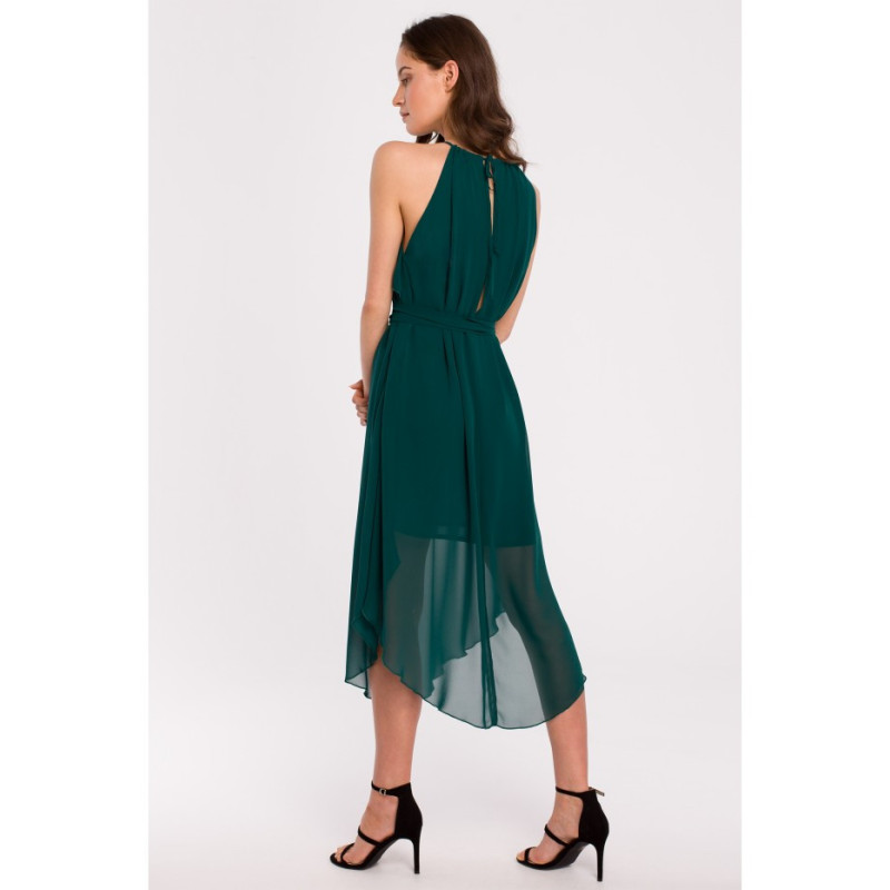 K137 Dress tied around the neck - green