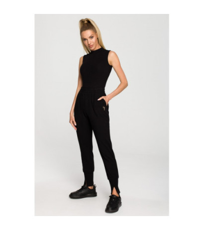 M692 Sweatpants with slits at the bottom - black