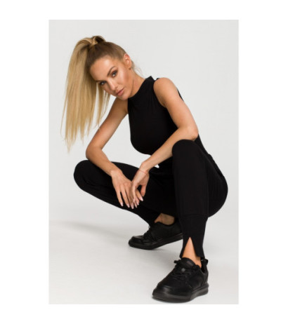 M692 Sweatpants with slits at the bottom - black