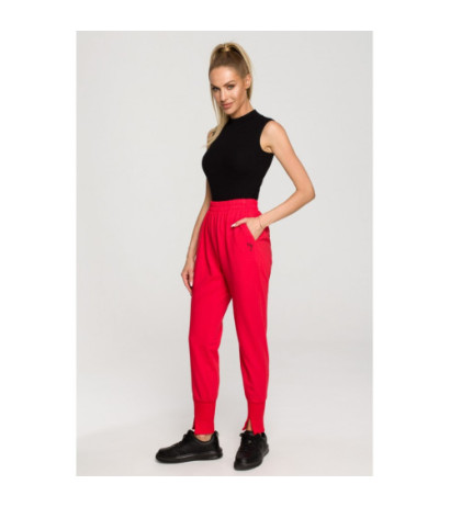 M692 Sweatpants with slits at the bottom - red