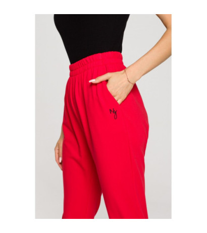 M692 Sweatpants with slits at the bottom - red