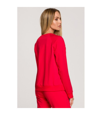 M693 Sweatshirt with embroidery - red