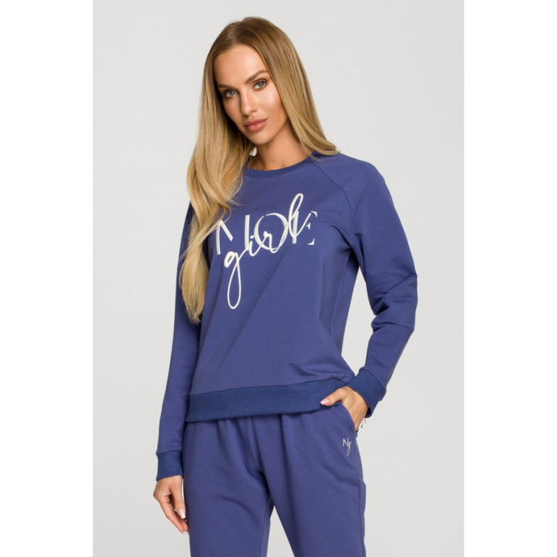 M693 Sweatshirt with embroidery - indigo