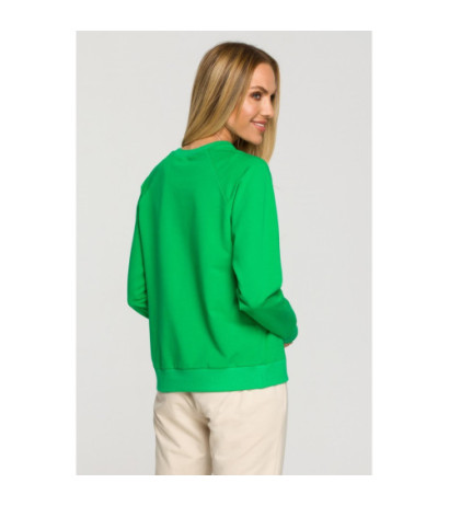 M693 Sweatshirt with embroidery - juicy green