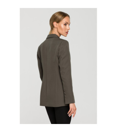 M701 One-button jacket with asymmetrical lapels - khaki