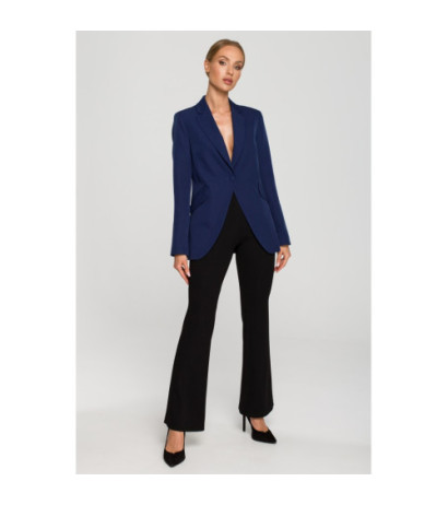 M701 One-button jacket with asymmetrical lapels - navy blue