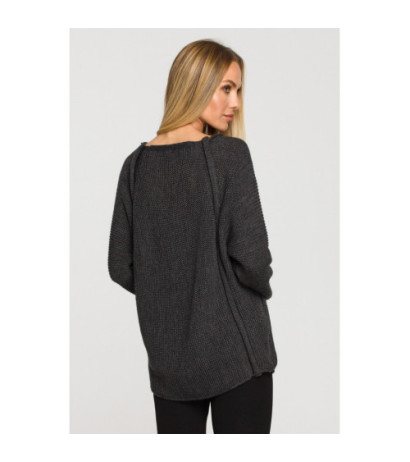 M712 Sweater with decorative buttons - graphite