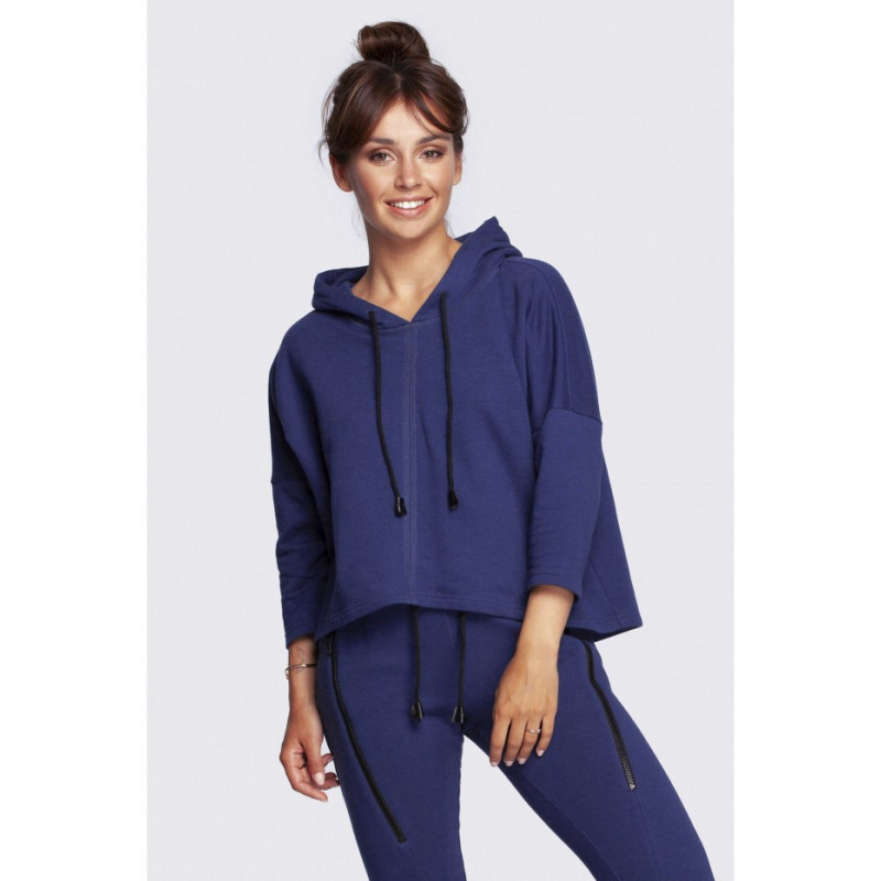 B239 Loose-fit hooded sweatshirt - ink blue